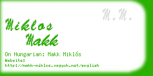 miklos makk business card